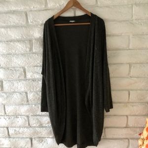 Ecote Seamed Cocoon Open-Front Cardigan